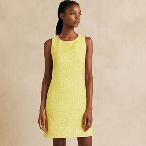 Elie Tahari Spring Green Silk Blend Shift Sheath Dress S